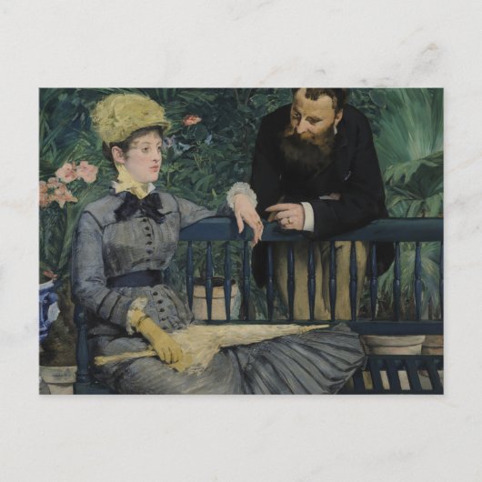 In de Conservatory - Édouard Manet (1879) Briefkaart (Voorkant)