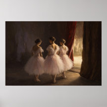 In de Coulissen Drie Ballerina's