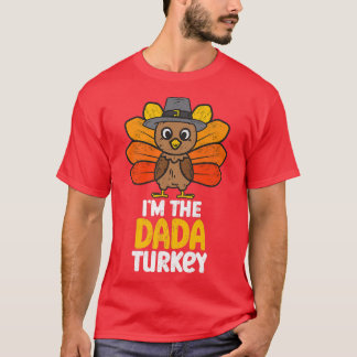 In de Dada Turkey Happy Thanksgiving in het najaar T-shirt