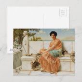 In de Dagen van Sappho door John William Godward 1 Briefkaart (Voorkant / Achterkant)