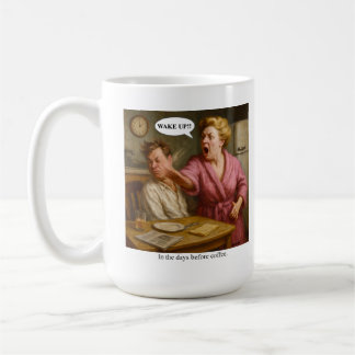In de dagen voor de koffie. koffiemok