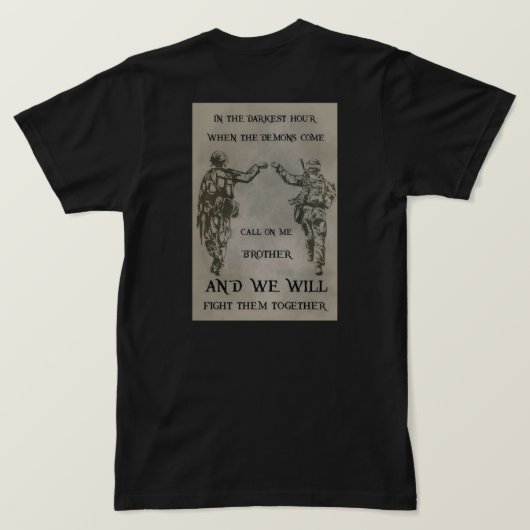 IN DE DARKEST UUR T-SHIRT (Design achterkant)