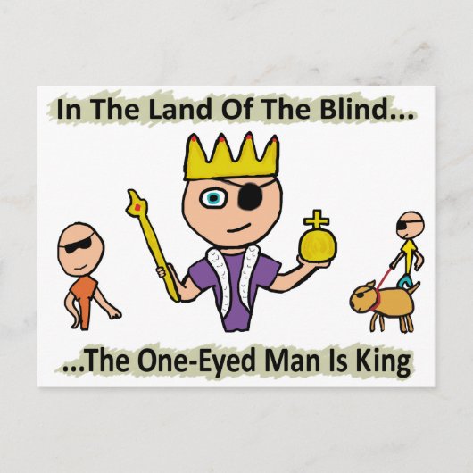 in de deelstaat Blinden Briefkaart (Voorkant)