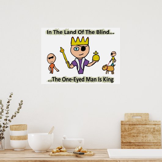 in de deelstaat Blinden Poster (Keuken)