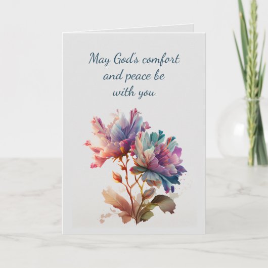 In de Deepest Sympathie Hulp in de Moeilijke Bloem Kaart (Voorkant)