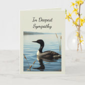 In de diepste sympathie Common Loon Bird Natuur Ar Kaart (Gele Bloem)