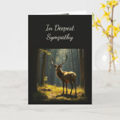 In de diepste sympathie hert bos Natuur Kaart (Gele Bloem)