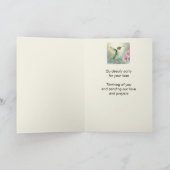In de diepste sympathie Hummingbird Liefde & Gebed Kaart (Binnen)