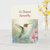 In de diepste sympathie Hummingbird Liefde & Gebed Kaart (Gele Bloem)