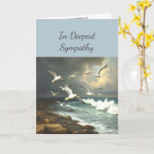 In de diepste sympathie Ocean Seaside Seagulls Bea Kaart (Gele Bloem)