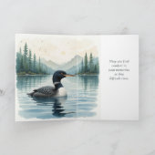 In de diepste sympathie prachtige Common Loon Lake Kaart (Binnen)