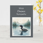 In de diepste sympathie prachtige Common Loon Lake Kaart (Gele Bloem)