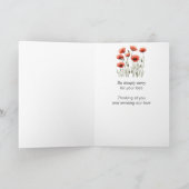 In de diepste sympathie rode papaver tuin bloem kaart (Binnen)