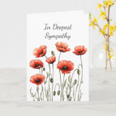 In de diepste sympathie rode papaver tuin bloem kaart (Gele Bloem)