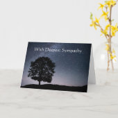 In de diepste sympathie Stars Nightsky Lone Tree Kaart (Gele Bloem)
