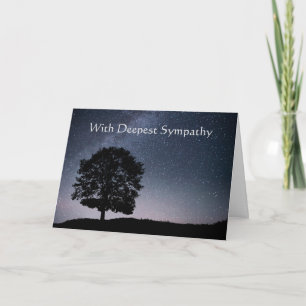 In de diepste sympathie Stars Nightsky Lone Tree Kaart