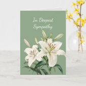 In de diepste sympathie Waterverf White Lily Flowe Kaart (Gele Bloem)