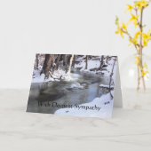 In de diepste sympathie Winter Snow Icy Creek Kaart (Gele Bloem)