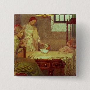 In de diepte van de winter vierkante button 5,1 cm