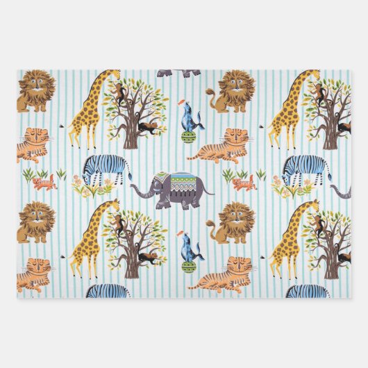 In de dierentuin inpakpapier vel (Voorkant)