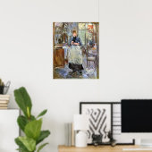 In de Dining Room door Berthe Morisot Poster (Thuiskantoor)
