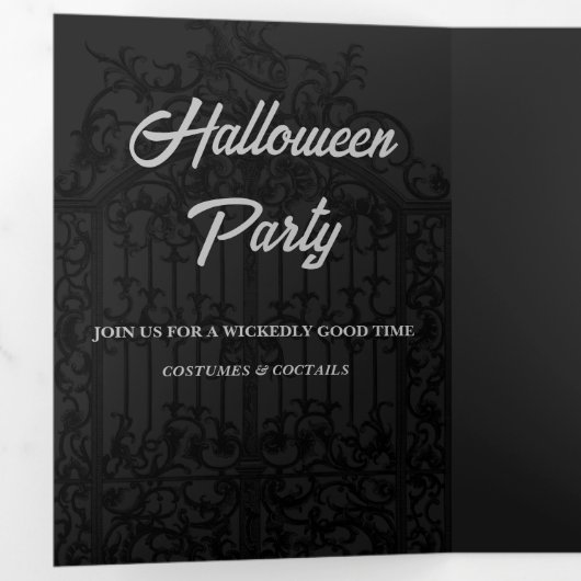 In de donkere Halloween Party Uitnodiging (Binnenzijde eerst)