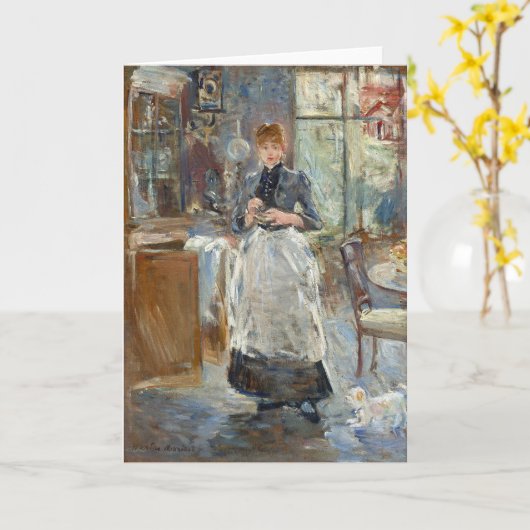 In de eetkamer | Berthe Morisot Kaart (Gele Bloem)