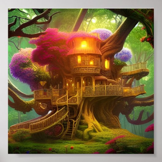 In de Elven-Bossen Poster (Voorkant)