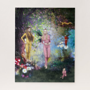 In de Fairies Forest Glade Fantasy Fairy Legpuzzel