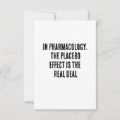 In de farmacologie is het placebo-effect het echte bedankkaart (Voorkant)