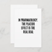 In de farmacologie is het placebo-effect het echte bedankkaart (Voorkant / Achterkant)