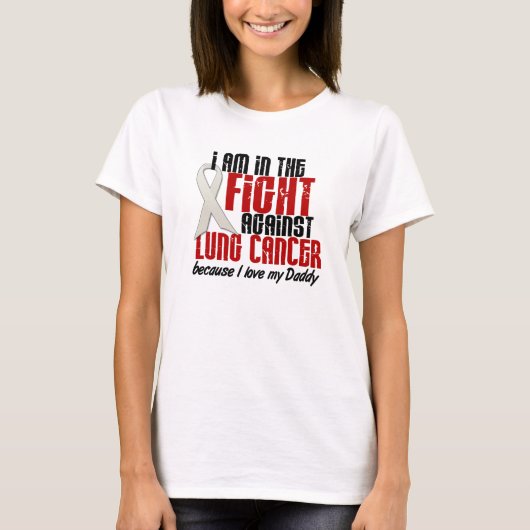In de Fight Lung Cancer DADDY T-shirt (Voorkant)