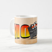 In de film koffiemok (Voorkant links)