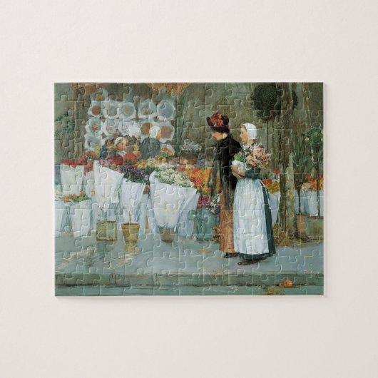 In de Florist door Childe Hassam,  kunst Legpuzzel (Horizontaal)