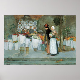 In de Florist door Childe Hassam,  kunst Poster