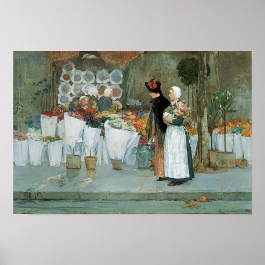 In de Florist door Childe Hassam,  kunst Poster (Voorkant)