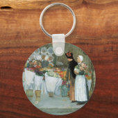 In de Florist door Childe Hassam,  kunst Sleutelhanger (Voorkant)