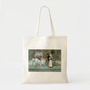 In de Florist door Childe Hassam,  kunst Tote Bag