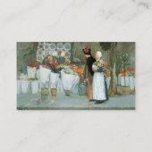 In de Florist door Childe Hassam,  kunst Visitekaartje (Achterkant)