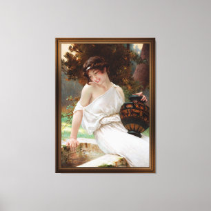 In de fontein door Guillaume Seignac Canvas Afdruk