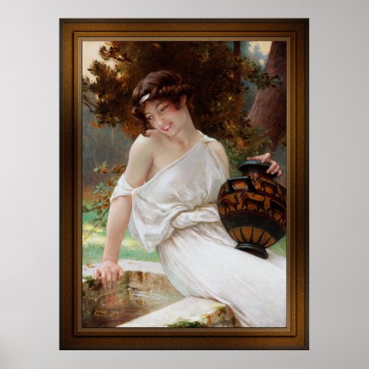 In de fontein door Guillaume Seignac Poster (Voorkant)