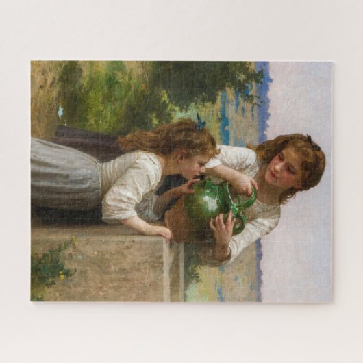 In de fontein door William Adolphe Bouguereau Legpuzzel (Horizontaal)