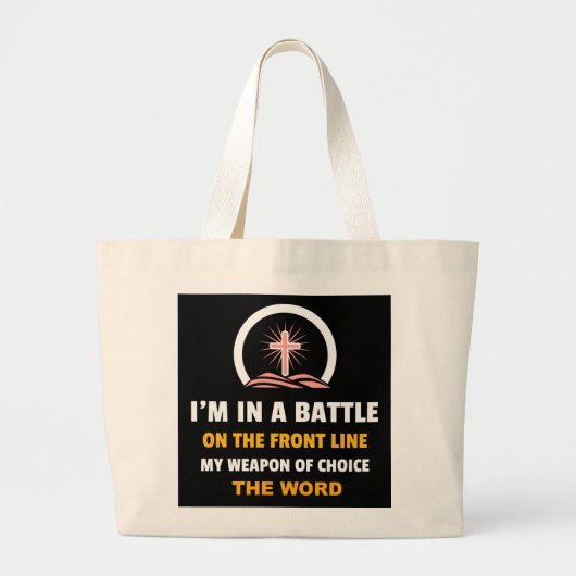IN DE FRONTLINIE GROTE TOTE BAG (Voorkant)