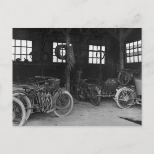 In de Garage-Vintage WWII Briefkaart