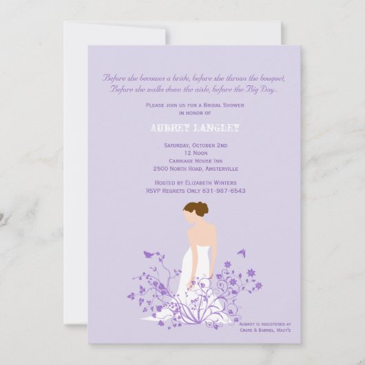 In de Garden Bridal Shower Invitation Kaart (Voorkant)