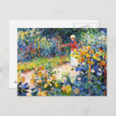 In de Garden Claude Monet vrouw schilder Briefkaart (Voorkant / Achterkant)