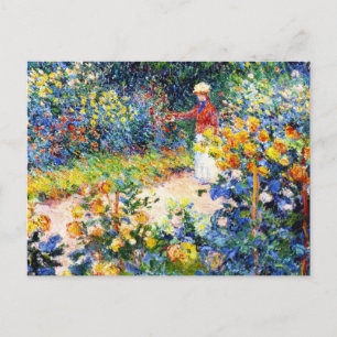 In de Garden Claude Monet vrouw schilder Briefkaart