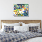 In de Garden Claude Monet vrouw schilder Canvas Afdruk (Insitu (Slaapkamer))