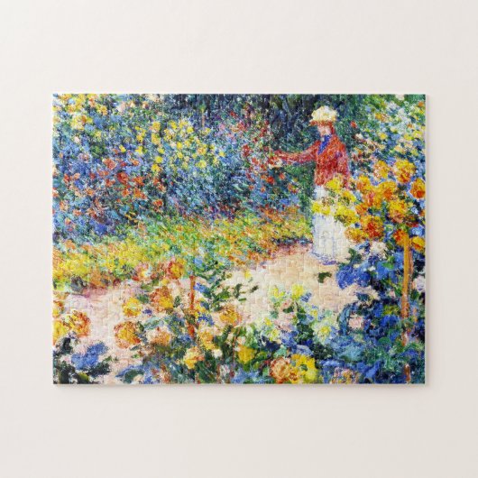 In de Garden Claude Monet vrouw schilder Legpuzzel (Horizontaal)