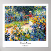 In de Garden Claude Monet vrouw schilder Poster (Voorkant)